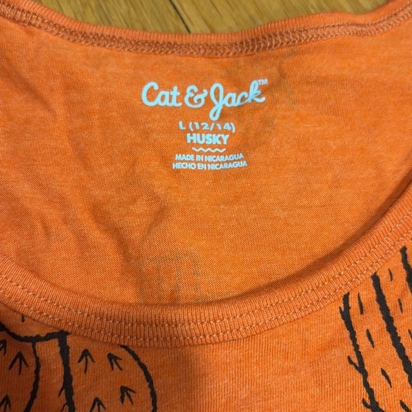 Cat & Jack Bright Orange Tank with Cactus Design - Picture 2 of 2